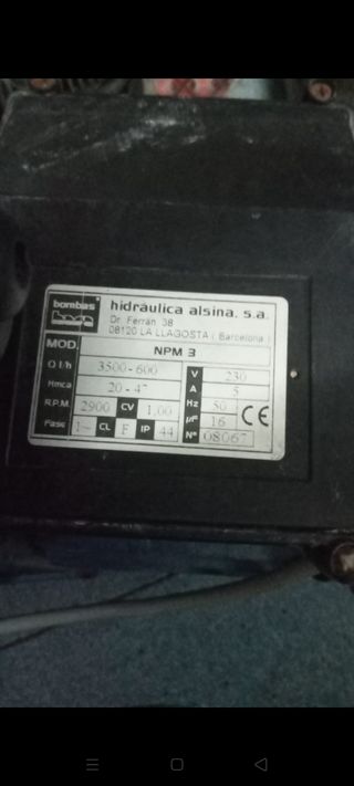Bomba de presión de agua