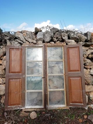 Ventana antigua 2 hojas con paravent