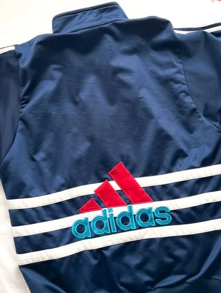 Sudadera vintage Adidas retro Navy desmontable