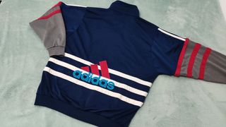 Sudadera vintage Adidas retro Navy desmontable