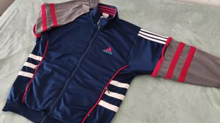 Sudadera vintage Adidas retro Navy desmontable