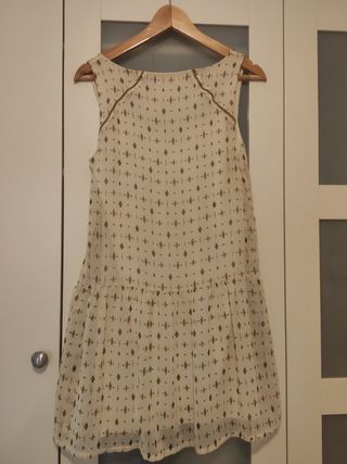 Vestido verano con forro beige