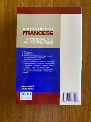 Libro: "Dizionario di francese"