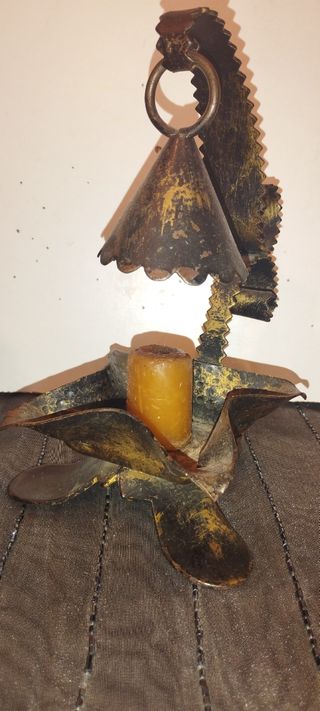 JUEGO CANDELABROS METALICOS