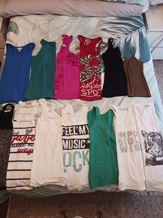 Lote 18 camisetas tirantes talla L