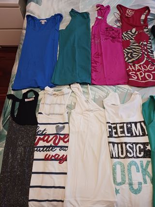 Lote 18 camisetas tirantes talla L