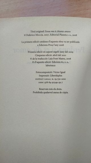 Perdona si et dic amor - Federico Moccia