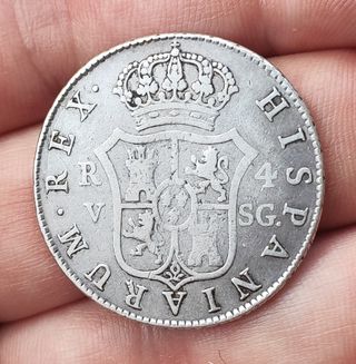 ESCASOS 4 REALES FERNANDO VII 1810 VALENCIA