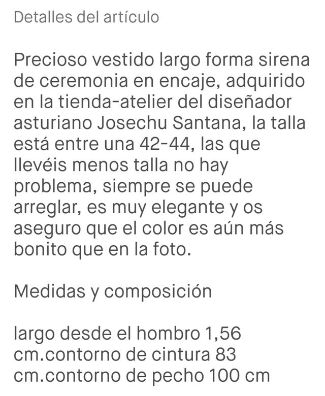 Vestido de ceremonia