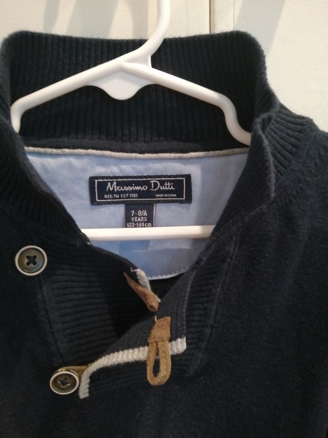 Sueter niño azul marino. Con coderas. 7