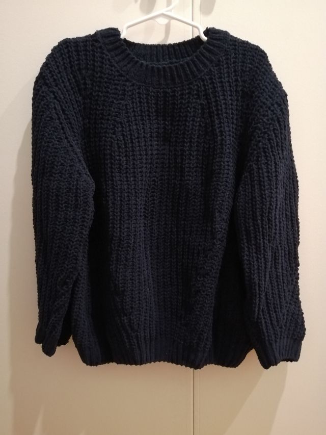 Suéter punto. Azul marino. 7 años