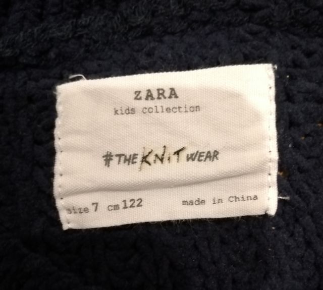 Suéter punto. Azul marino. 7 años