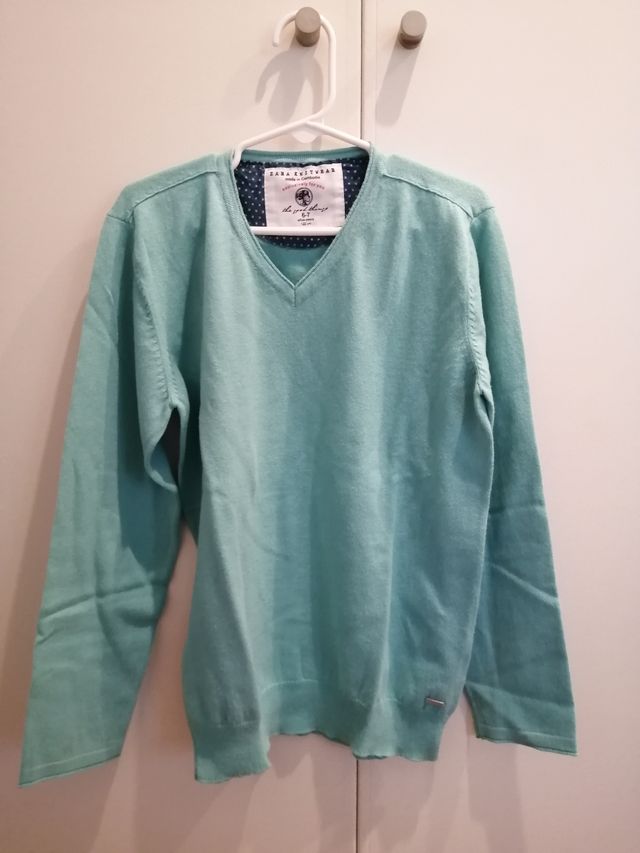 Suéter ZARA niño 6-7 años. Turquesa