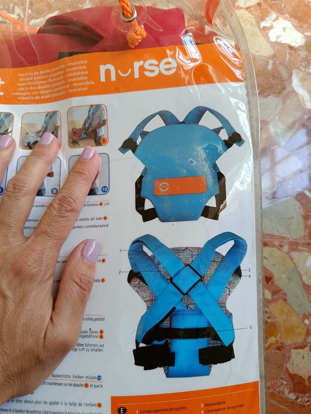 Mochila bebé doble posición reversible