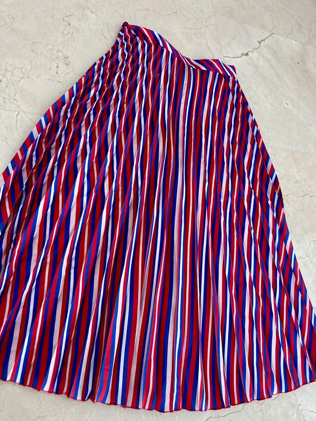 Falda Plisada en rayas