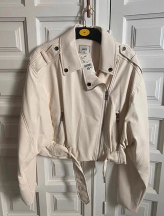  Chaqueta de piel beig 