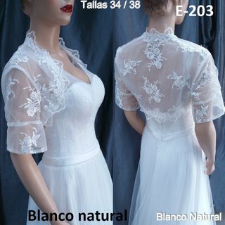 Chaqueta Novia Encaje talla 34 Blanco R