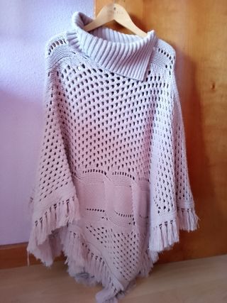 Poncho color lila