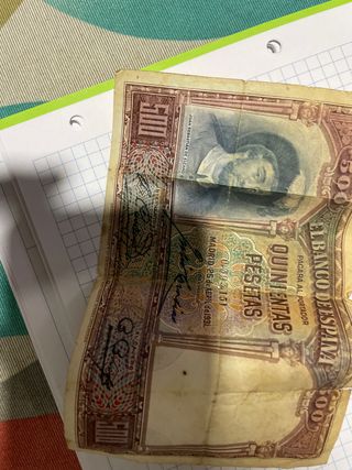 billete antiguo 500 pesetas