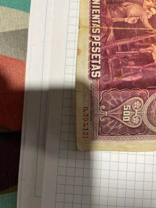 billete antiguo 500 pesetas