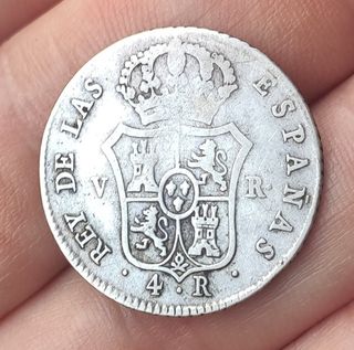 RAROS 4 REALES FERNANDO VII 1823 VALENCIA