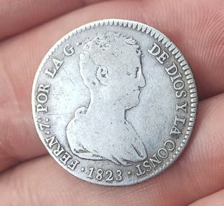 RAROS 4 REALES FERNANDO VII 1823 VALENCIA