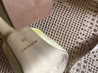 Zapatos terciopelo amarillo 38