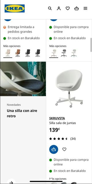 Silla escritorio giratoria Ikea