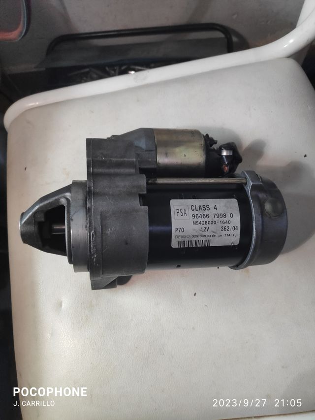 Motor arranque  reparado escobillas nuevas