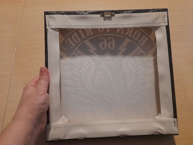 Quadro tela 28x28 cm "Born to ride"