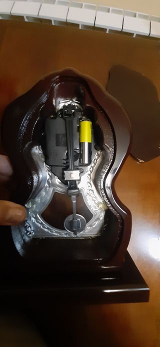 Reloj de pendulo plata y madera maciza