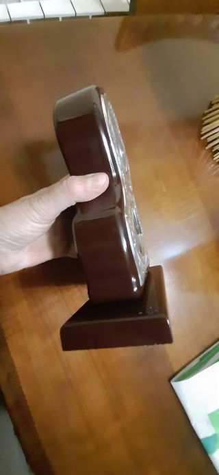 Reloj de pendulo plata y madera maciza