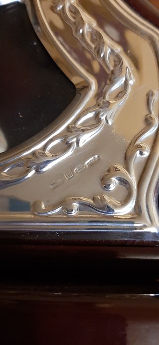 Reloj de pendulo plata y madera maciza