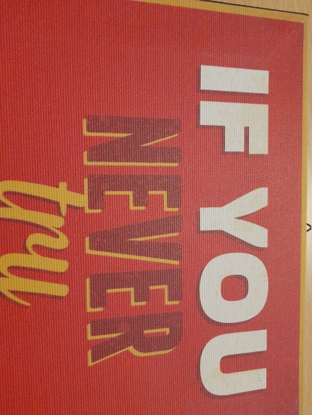 Quadro tela 24x35 cm "never"