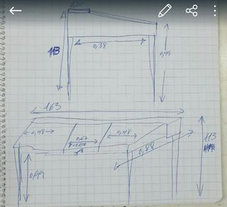 Mesa antigua del siglo XIX