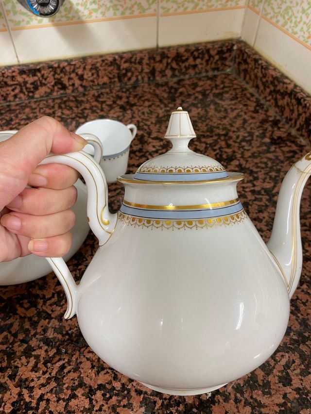 Pocelana Vintage Tetera Azucarero 