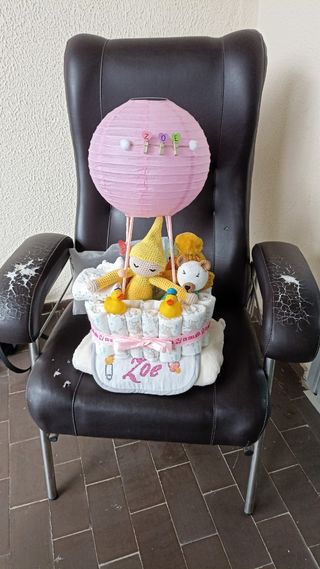 Tarta de pañales baby shower