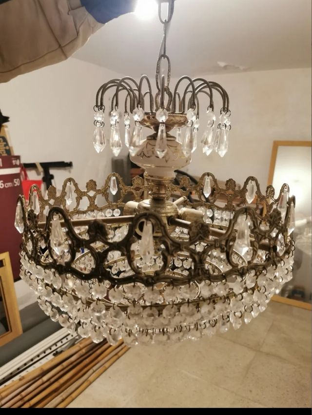 Lámpara de cristal de roca