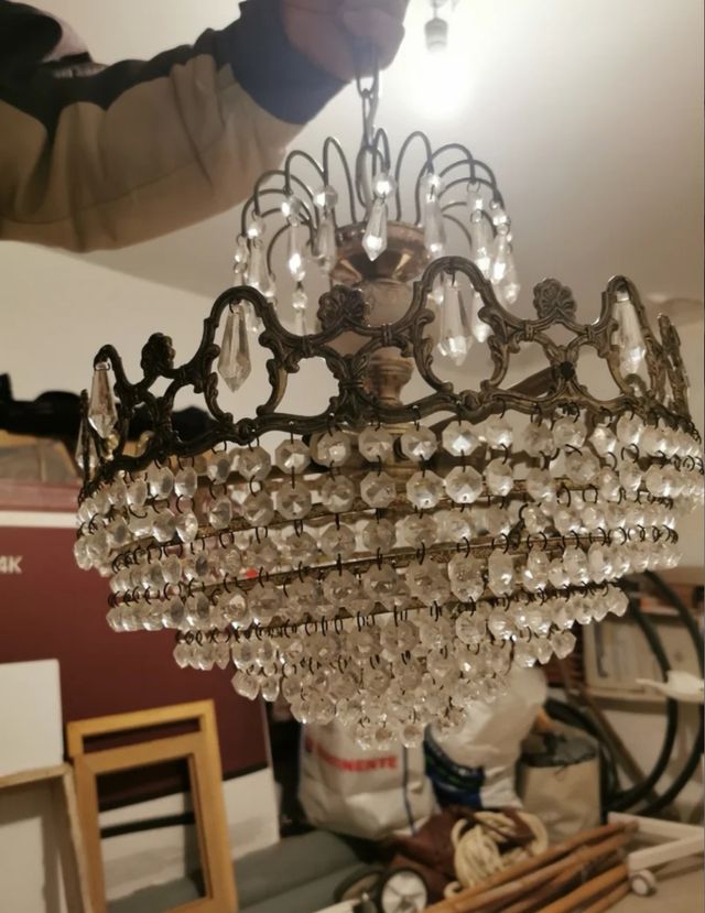 Lámpara de cristal de roca