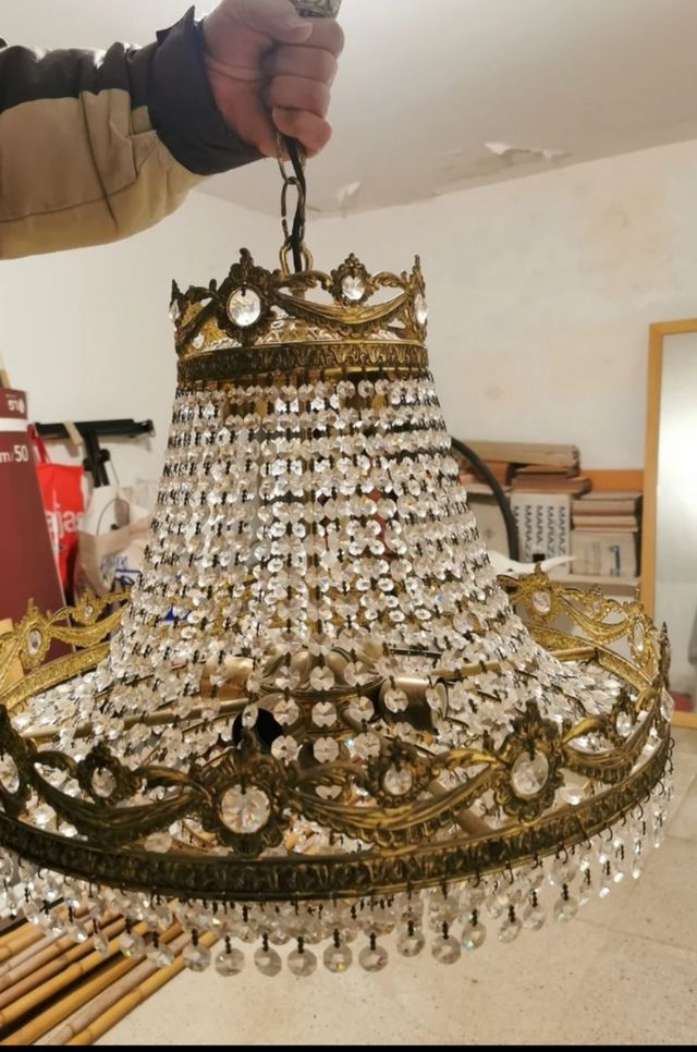 Lámpara de cristal de roca