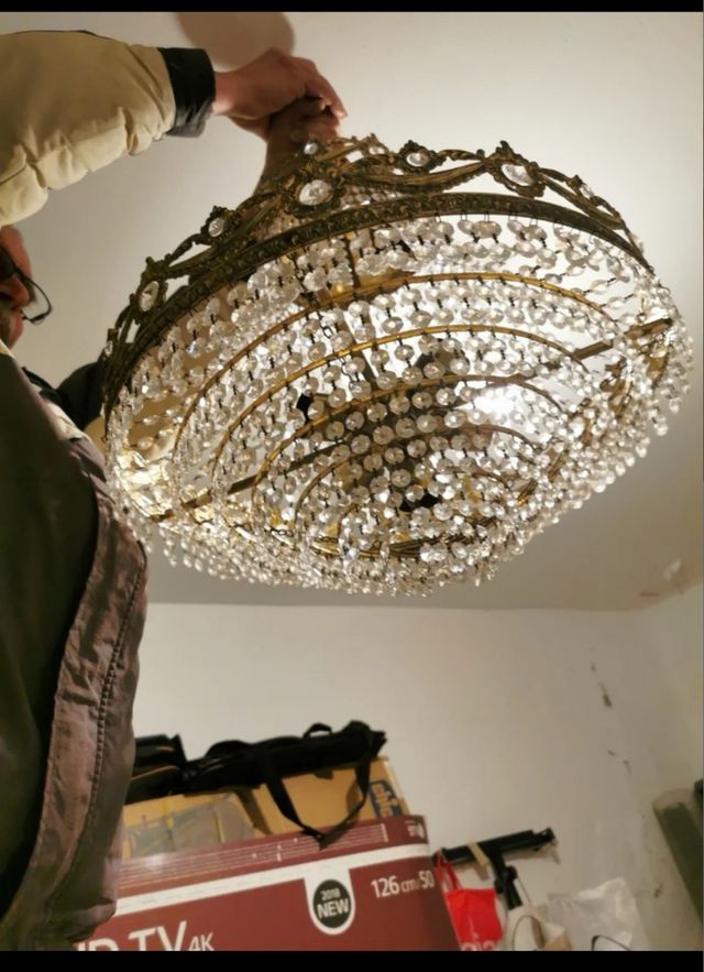 Lámpara de cristal de roca