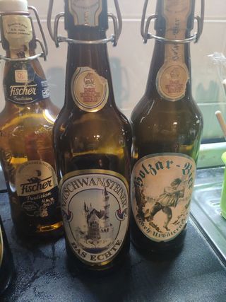 Bottiglie di birra vuote da collezione