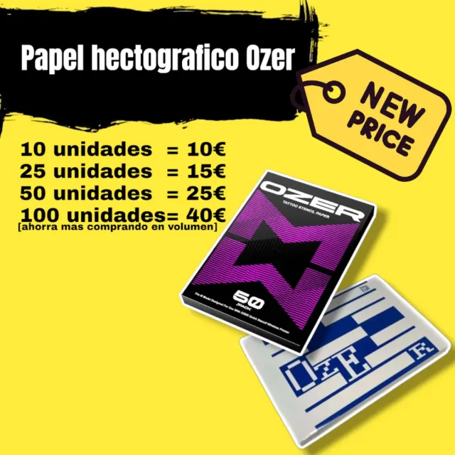 Papel hectrografico  OZER TATTOO envio GRATIS