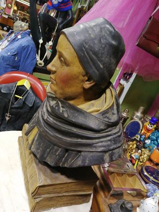 Busto antiguo religioso Santo Tomás de Aquino