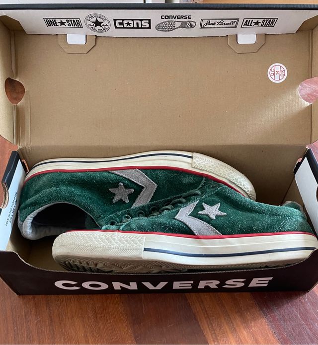 Converse de ante verde y gris (Nº40)