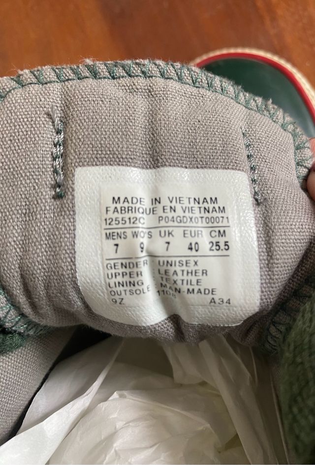 Converse de ante verde y gris (Nº40)