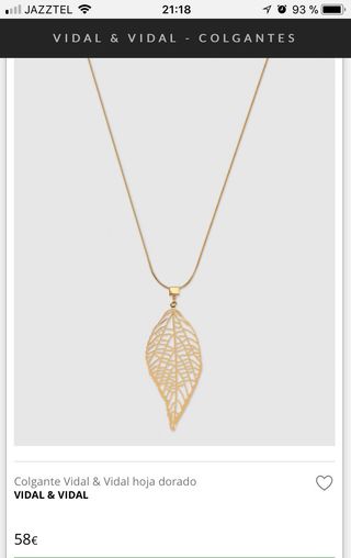 Colgante chapado en oro