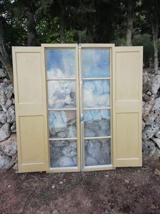 ventana antigua 2 hojas con paravent