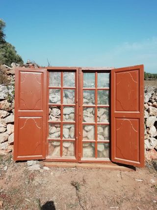 ventana antigua 2 hojas con paravent