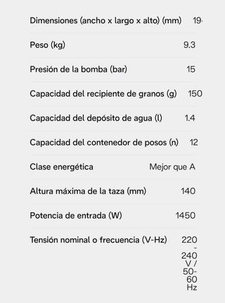 Cafetera Súperautomática De`Longui